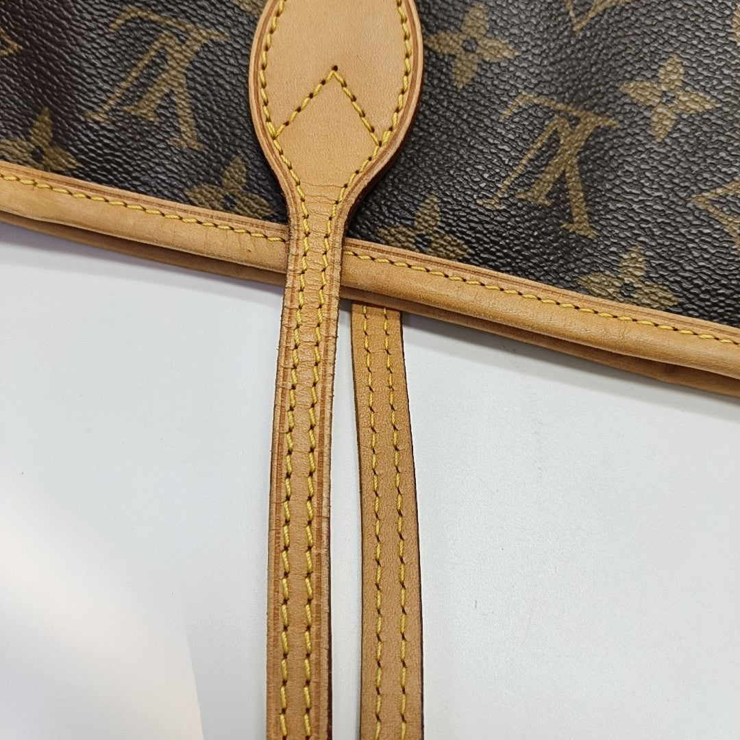 NEVERFULL MM Monogram Coated Canvas Brown