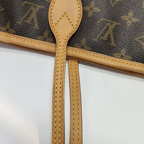 NEVERFULL MM Monogram Coated Canvas Brown