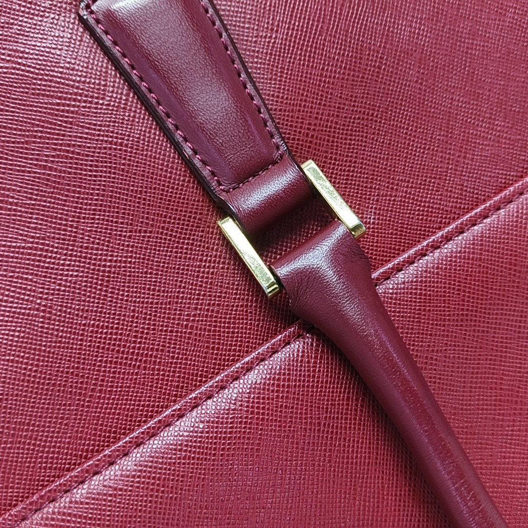 Calfskin Top Handle Bag Red