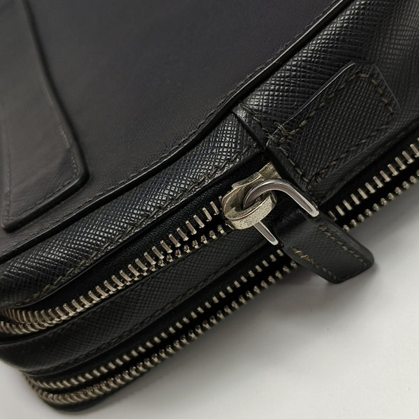 Saffiano Calfskin Clutch Black