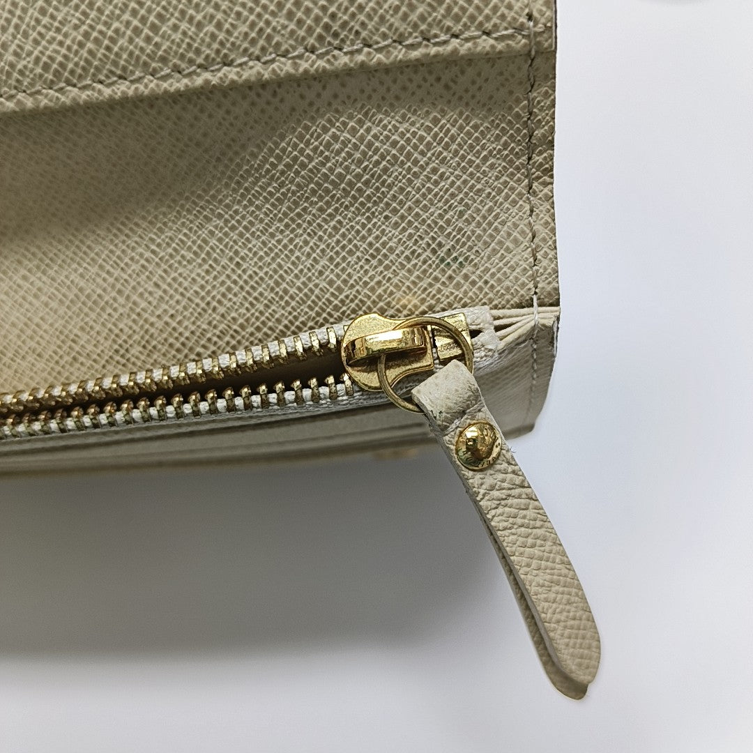 INSOLITE Damier Azur Coated Canvas White Wallet