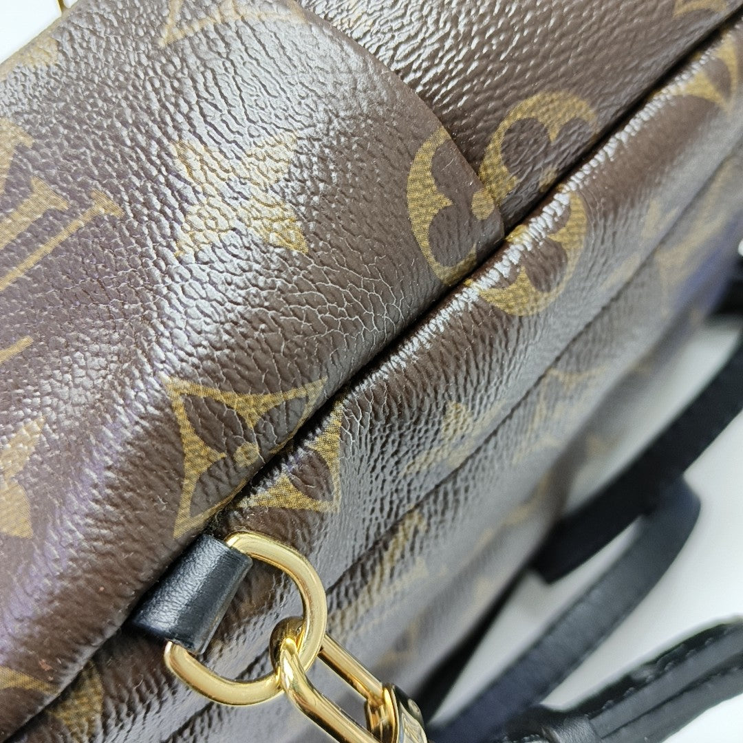PALM SPRINGS Mini Monogram Coated Canvas Brown