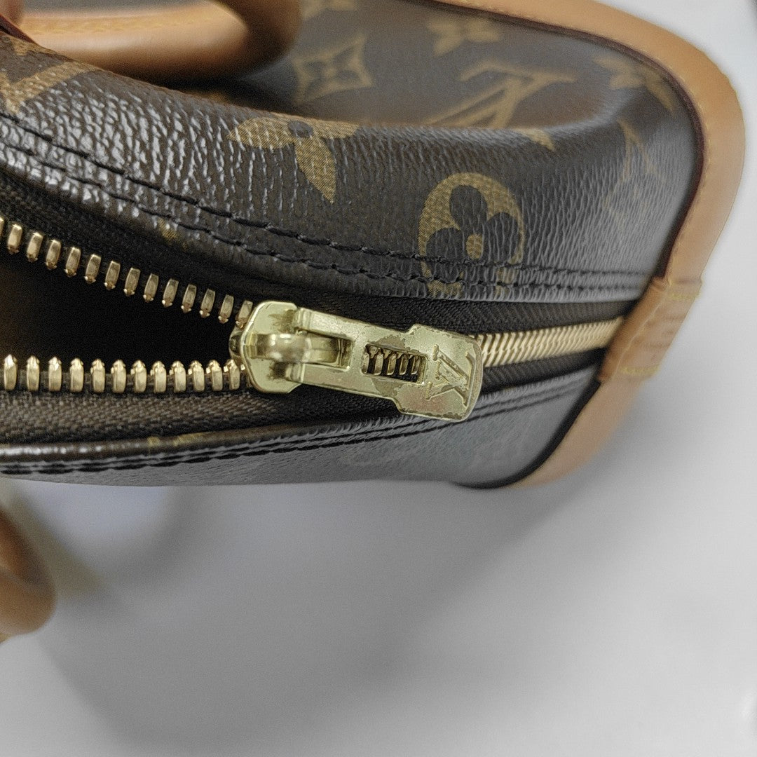 ALMA BB Monogram Coated Canvas Brown
