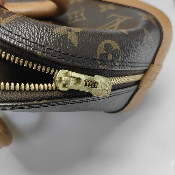 ALMA BB Monogram Coated Canvas Brown