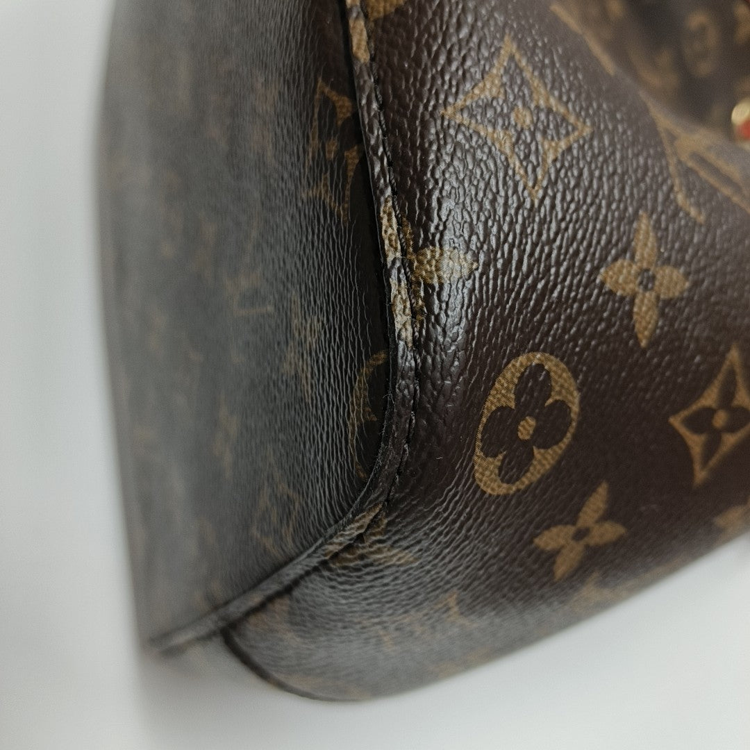 NÉONOÉ MM Monogram Coated Canvas Brown