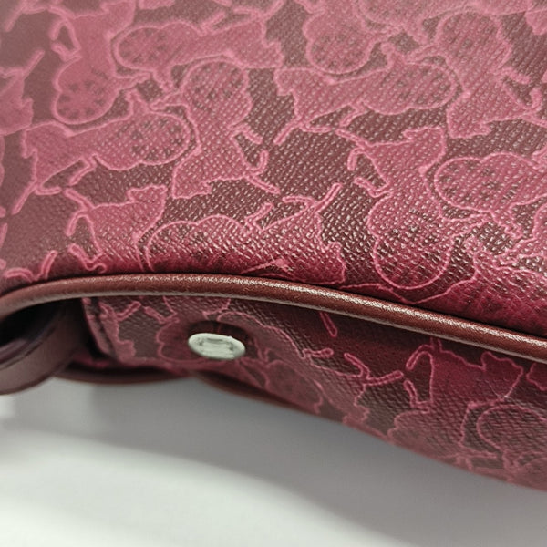 Coated Canvas Shoulder Bag Red