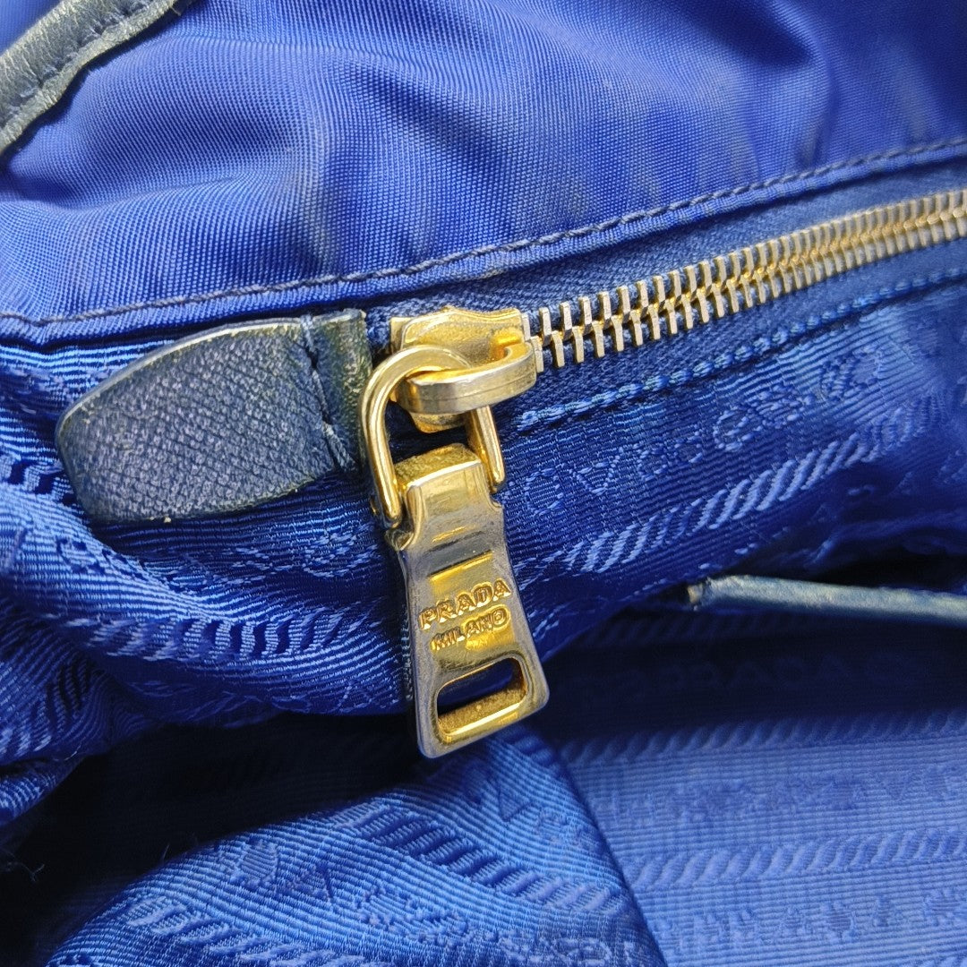 Nylon Tote Bag Blue