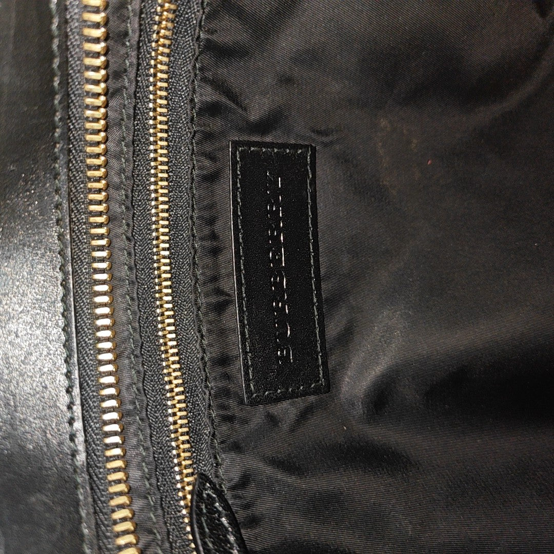 Canvas Top Handle Bag Black