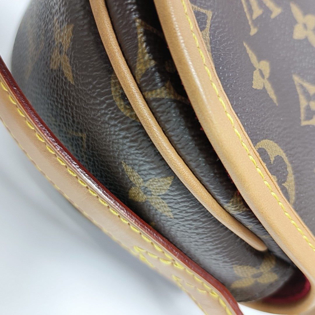 TAMBOURINE Monogram Coated Canvas Brown
