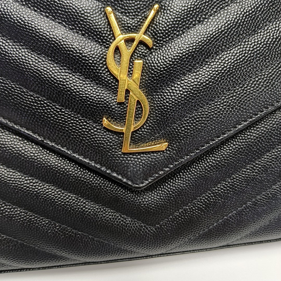 MONOGRAM Medium Chevron Calfskin Black