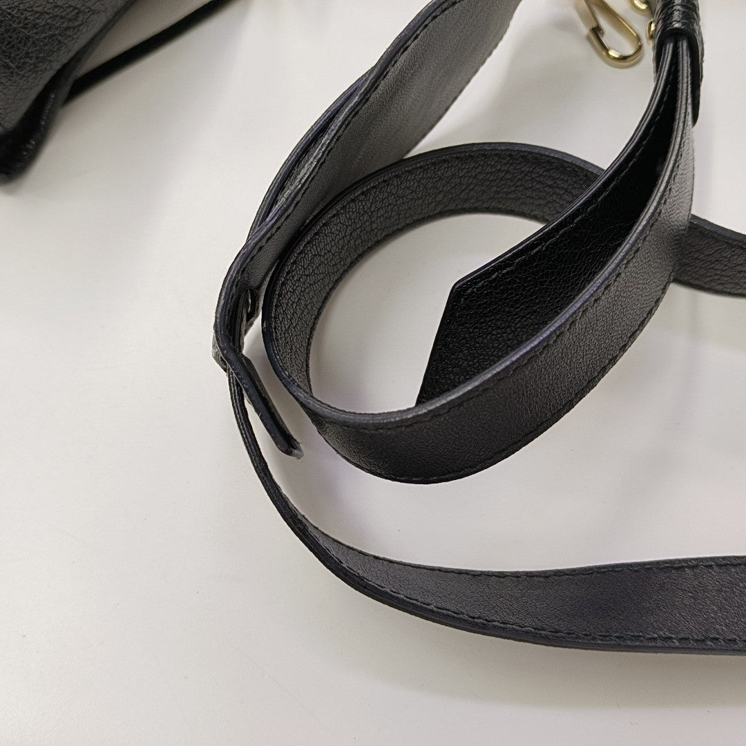 Classic Metallic Edge City Mini Lambskin Black