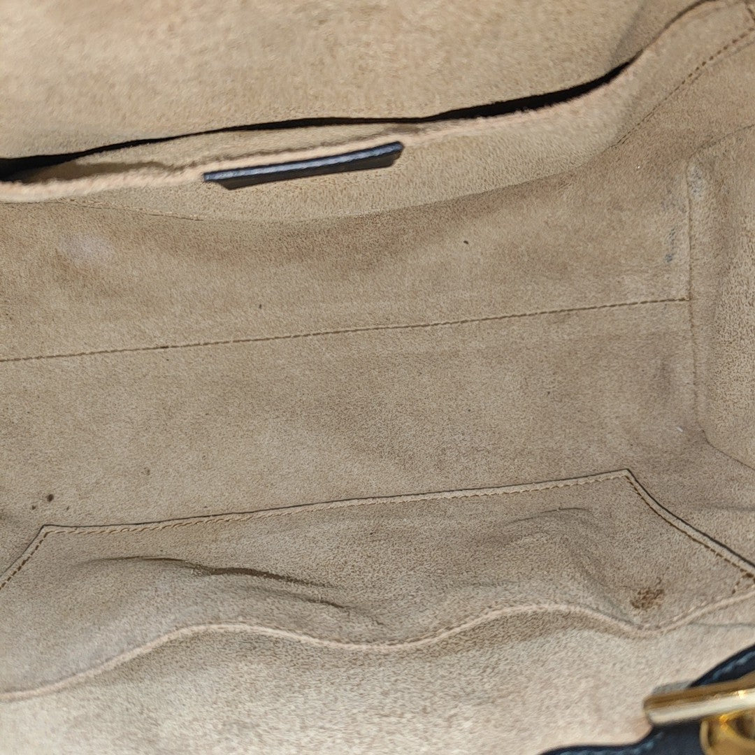 Padlock Small Monogram Coated Canvas Beige