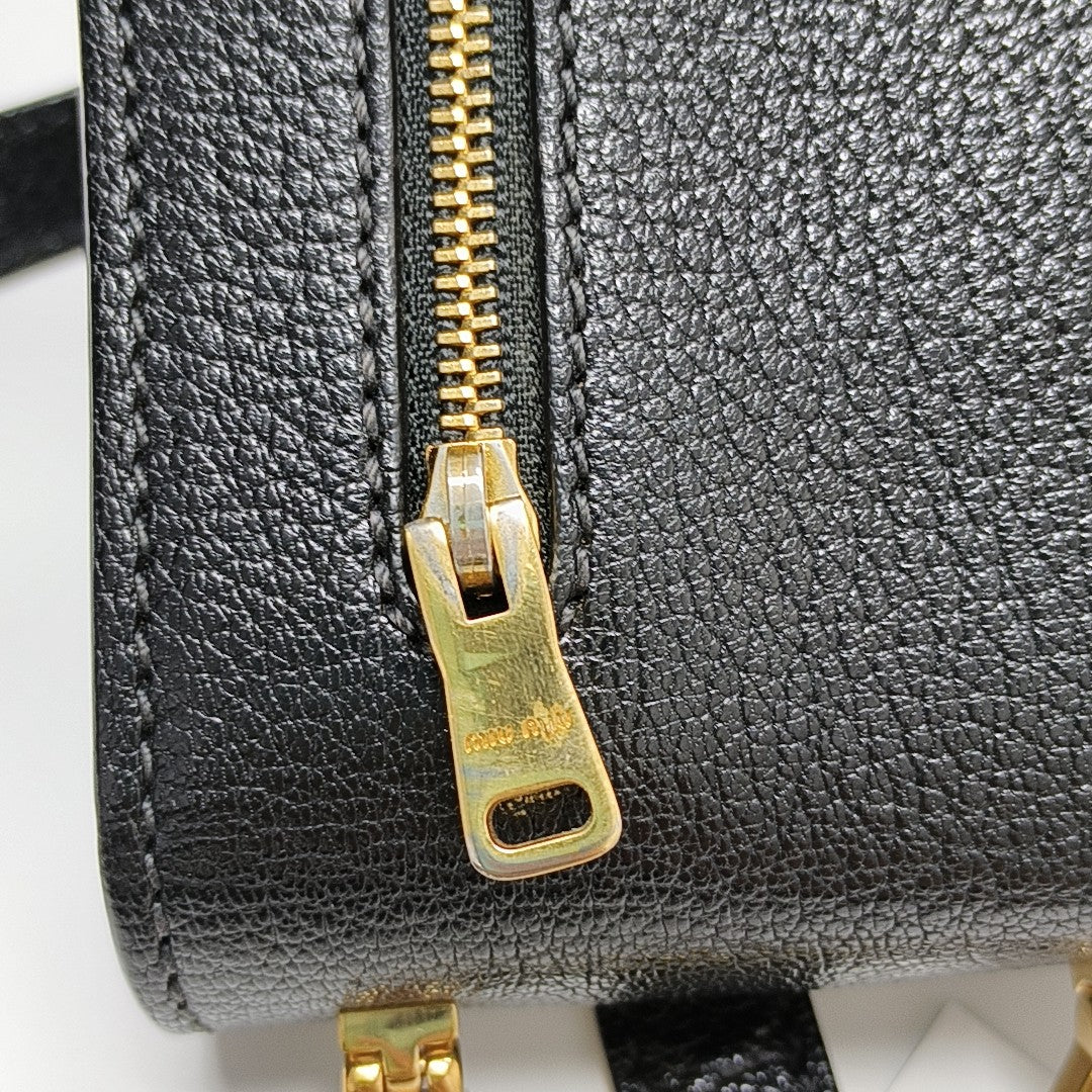 Miu Lady Calfskin Black
