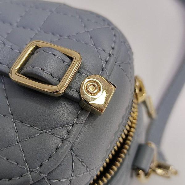 Vanity Lady Dior Cannage Calfskin Blue