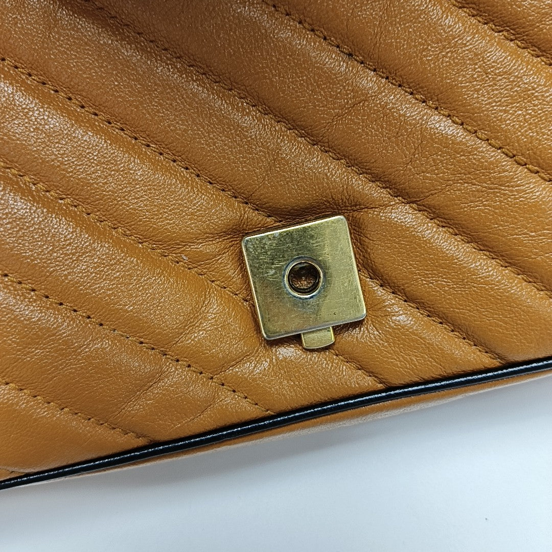 GG Marmont Medium Quilted Calfskin Yellow