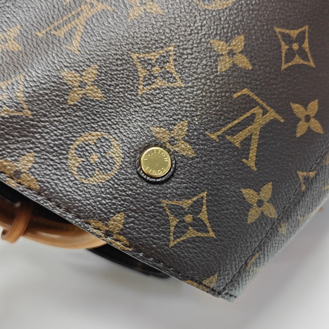 MONTAIGNE BB Monogram Coated Canvas Brown