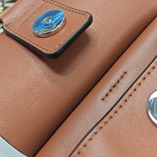 Faye Small Calfskin Brown