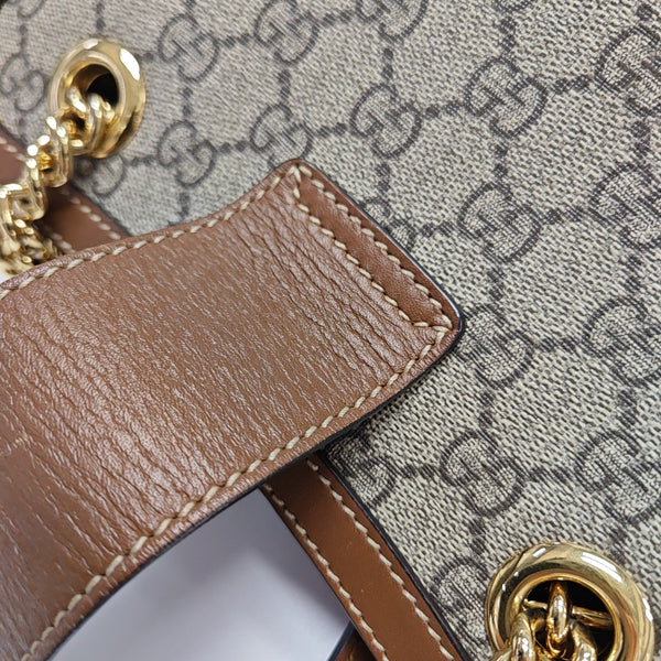 Padlock Small Monogram Coated Canvas Beige