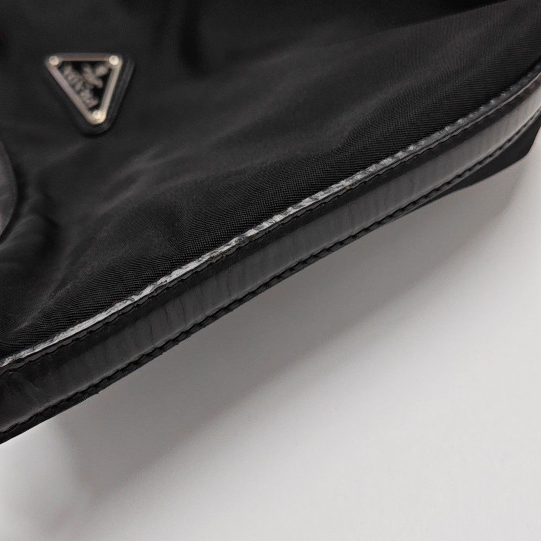 Nylon Top Handle Bag Black