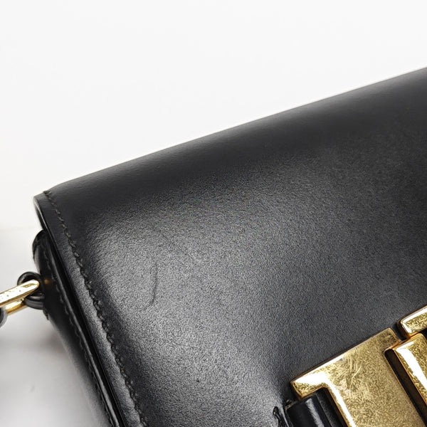 Calfskin Shoulder Bag Black