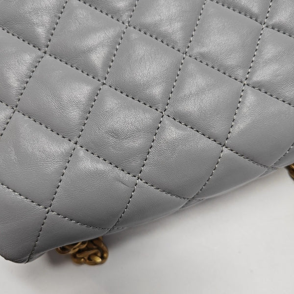 CLASSIC FLAP Mini Quilted Lambskin Gray