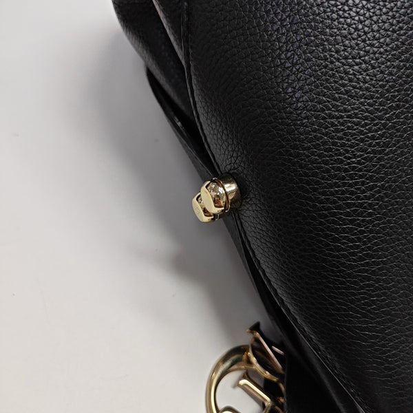 Calfskin Top Handle Bag Black