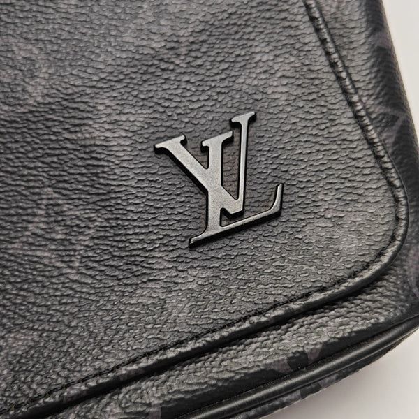 DISTRICT MM Monogram Coated Canvas Black
