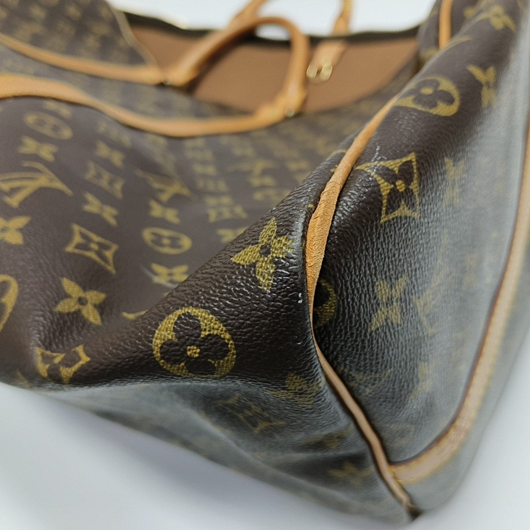 KEEPALL 60 Monogram Coated Canvas Brown