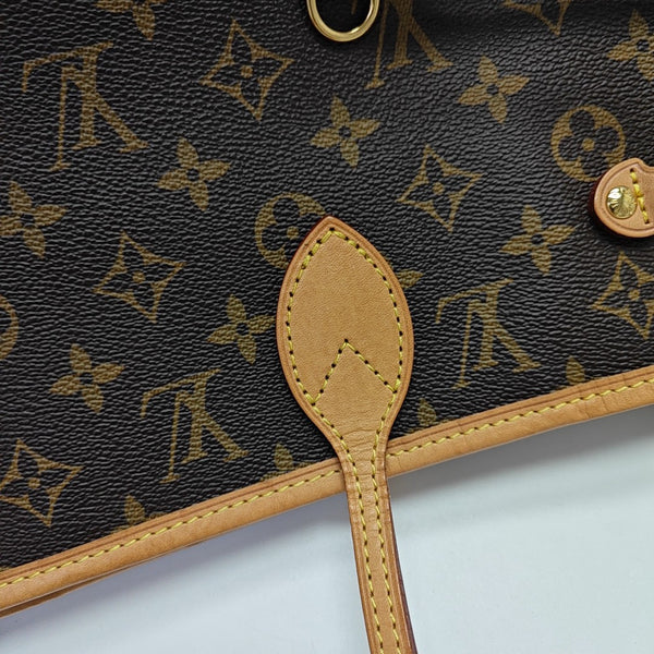 NEVERFULL MM Monogram Coated Canvas Brown