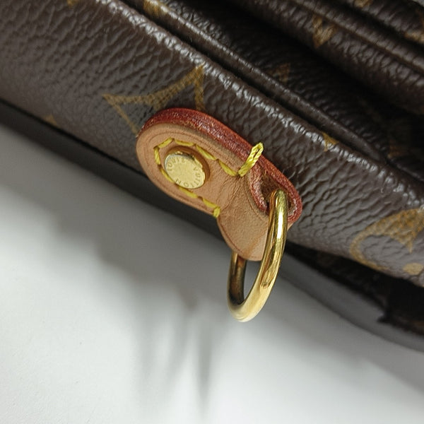 MÉTIS MM Monogram Coated Canvas Brown
