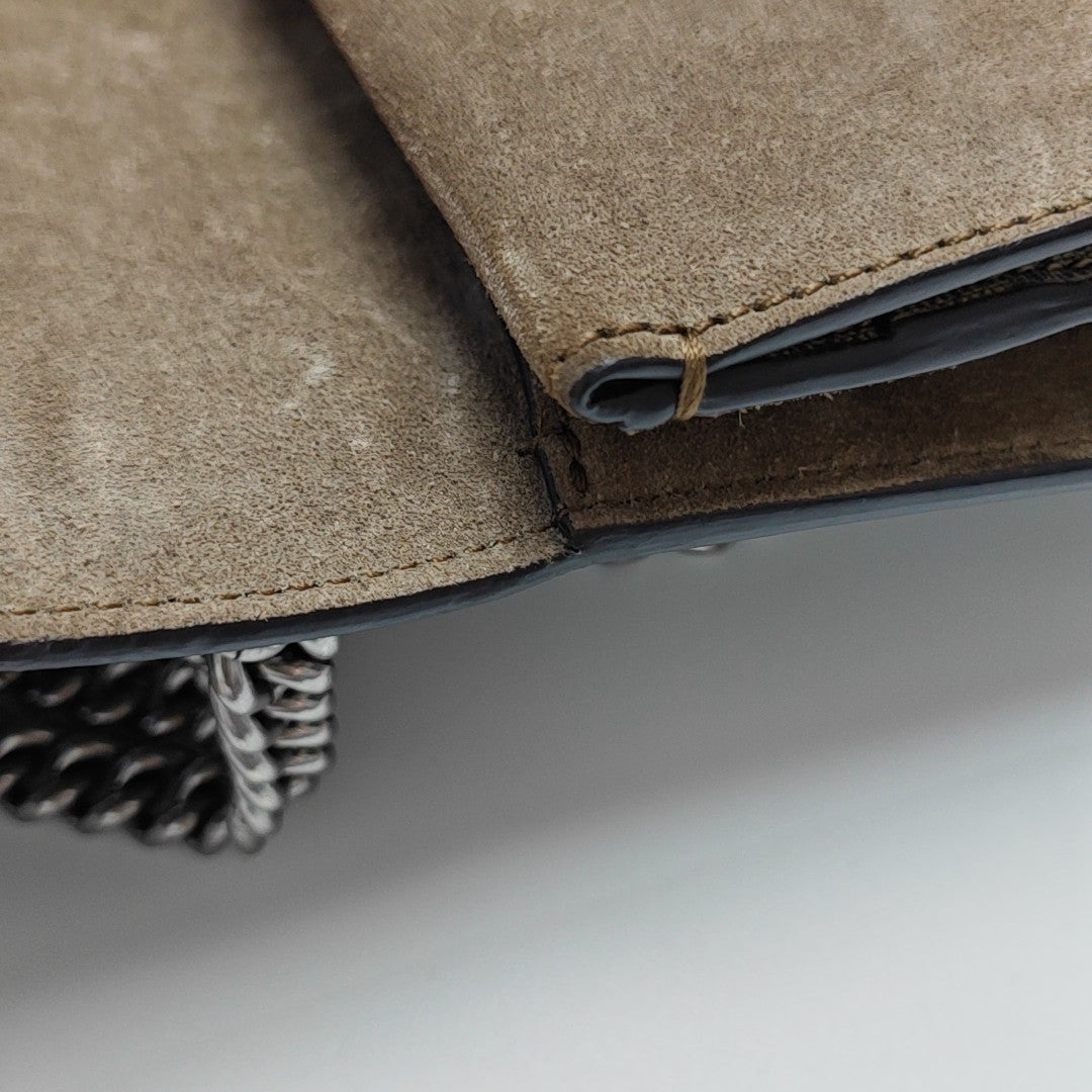 Dionysus Mini Monogram Coated Canvas Beige