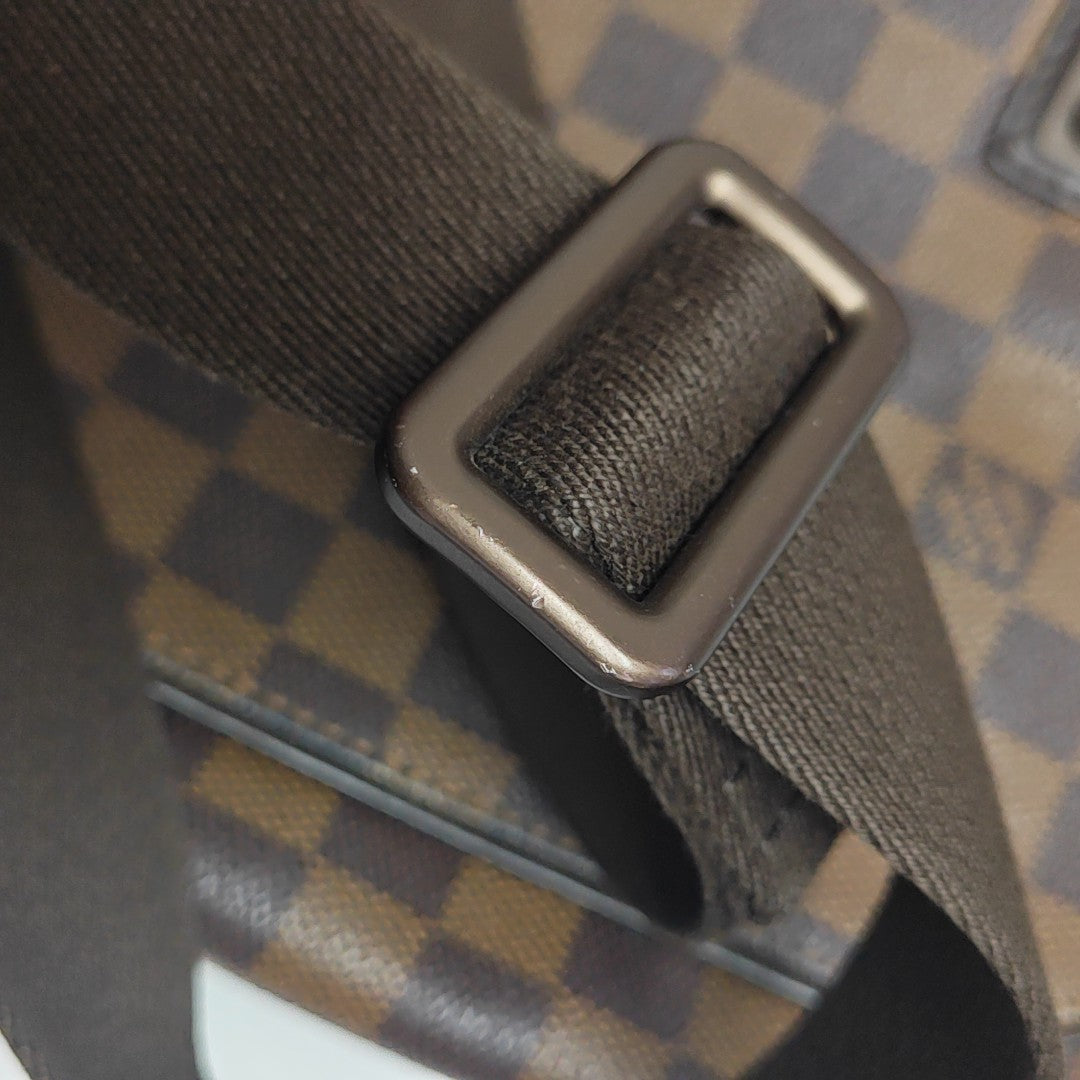 BROOKLYN Damier Ebene Coated Canvas Brown
