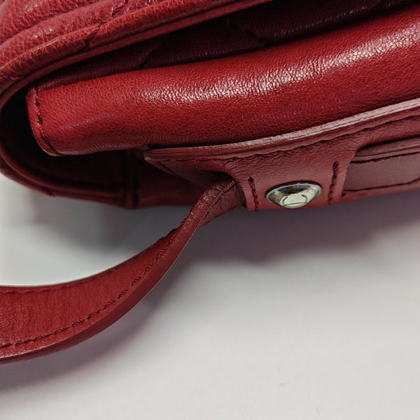 Quilted Calfskin Shoulder Bag Red