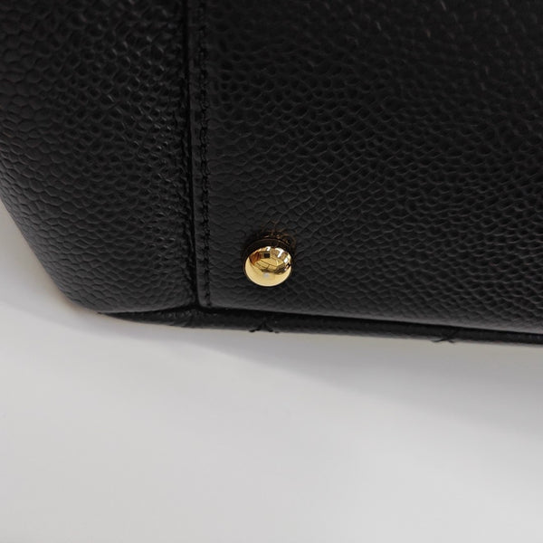 CHANEL GST Extra Large Quilted Grained Calfskin Black