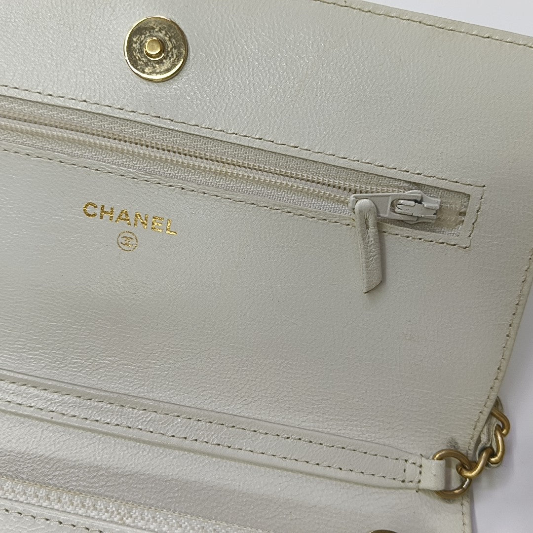 WOC Quilted Lambskin White