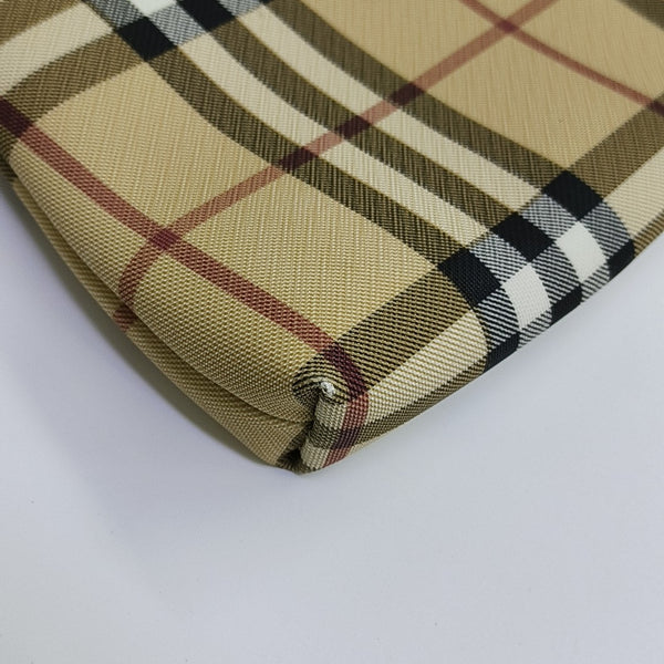 Coated Canvas Top Handle Bag Beige