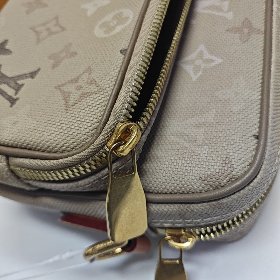 NIL Monogram Coated Canvas Green