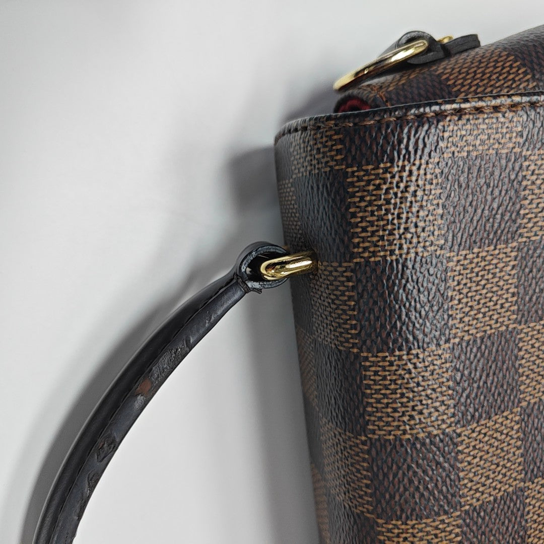 CROISETTE Damier Ebene Coated Canvas Brown