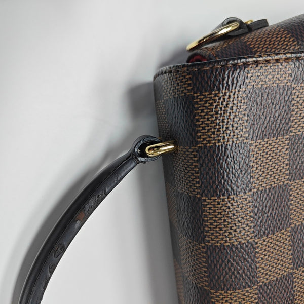 CROISETTE Damier Ebene Coated Canvas Brown