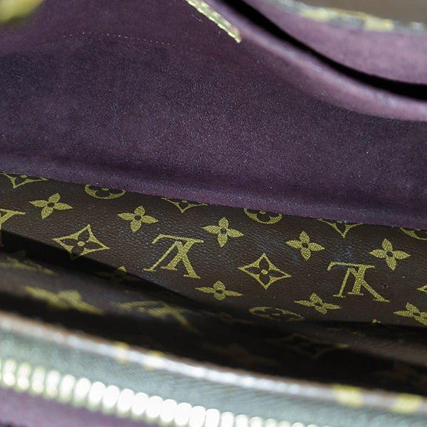 MONTAIGNE MM Monogram Coated Canvas Brown
