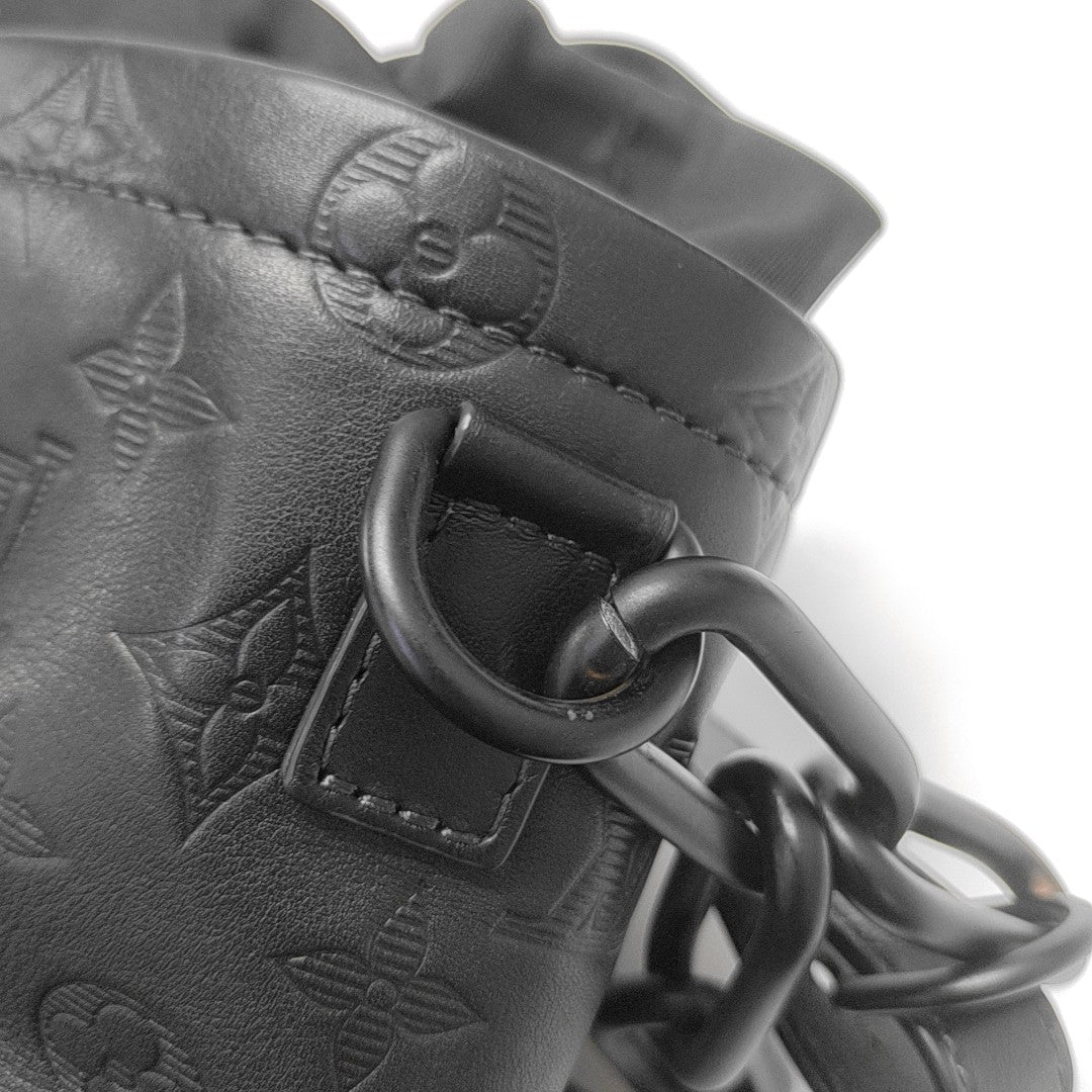 CHALK Monogram Calfskin Black