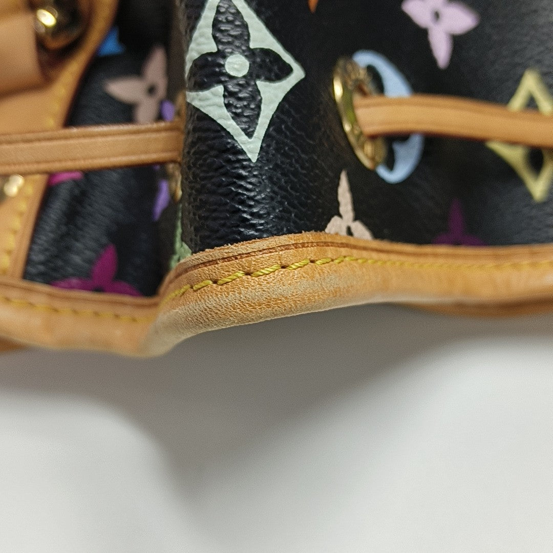 LV × TM NÉONOÉ MM Monogram Coated Canvas Black