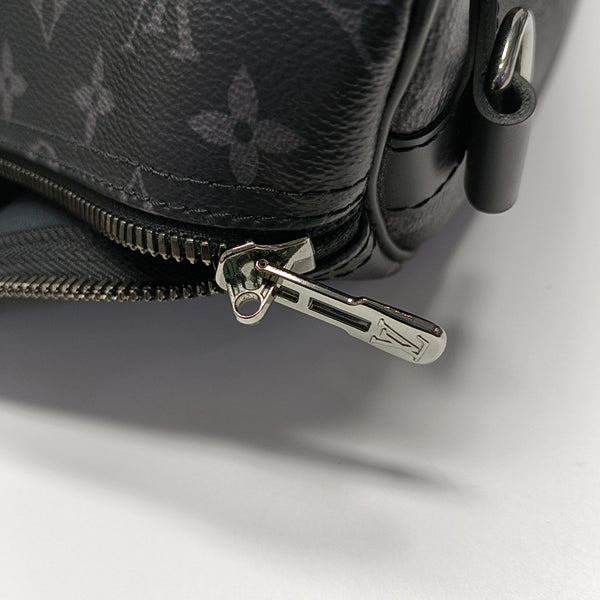 KEEPALL 55 Monogram Coated Canvas Black