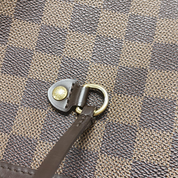 NEVERFULL GM Damier Ebene Coated Canvas Brown