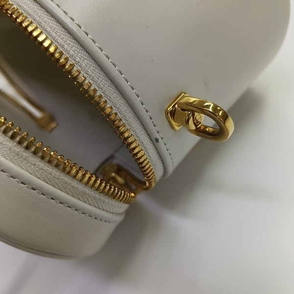 Calfskin Shoulder Bag Small White