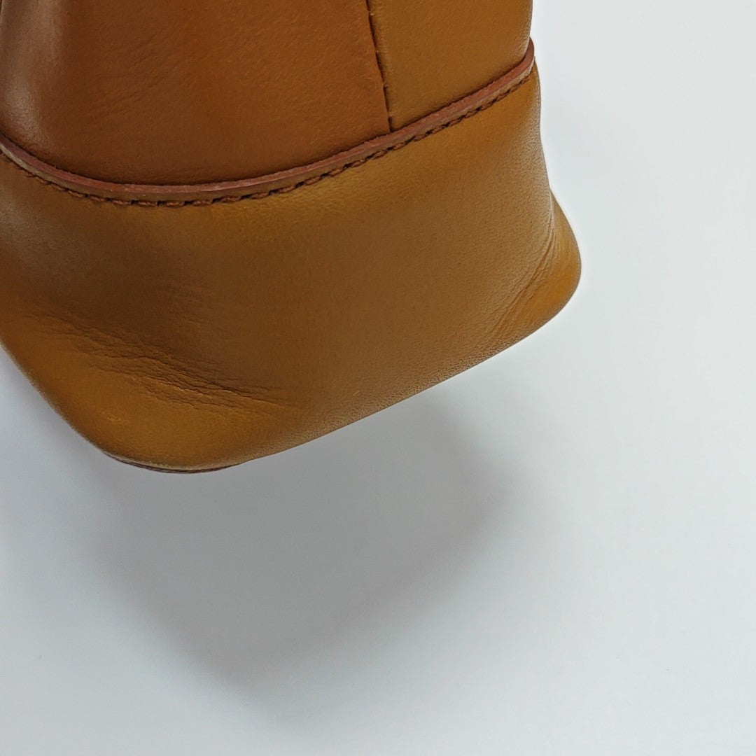 Calfskin Top Handle Bag Brown