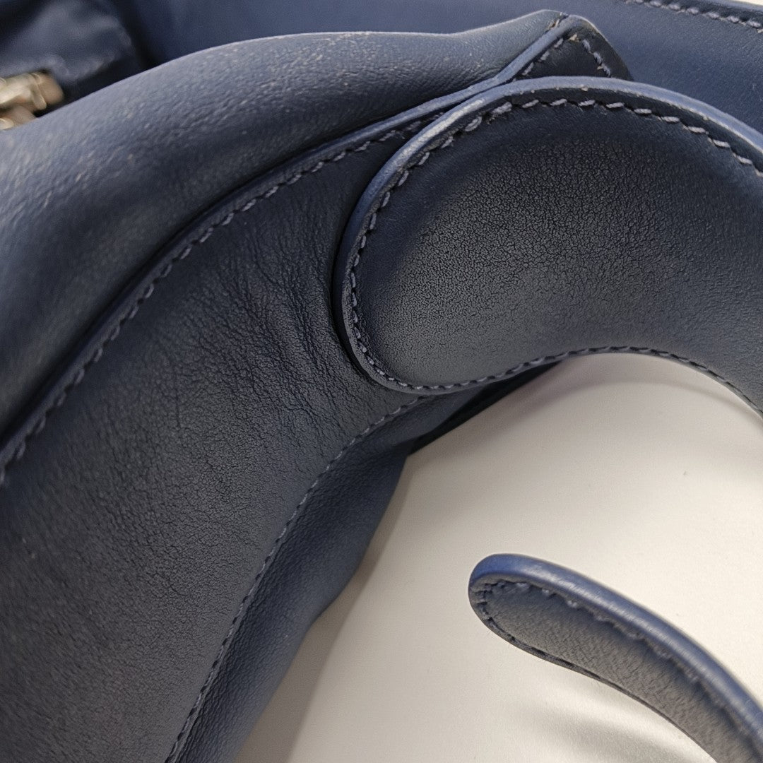 Calfskin Shoulder Bag Blue