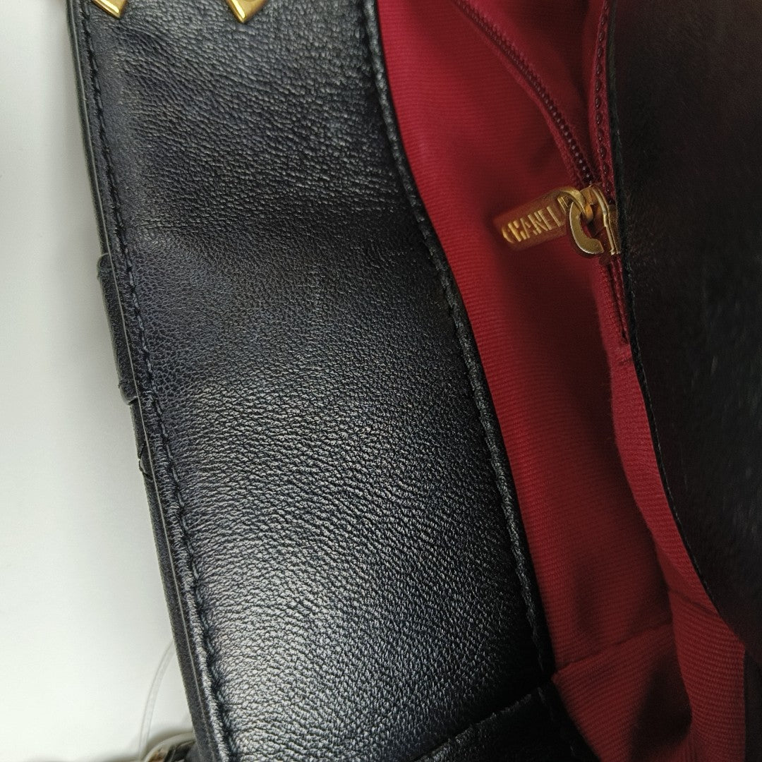 CHANEL 19 Large Quilted Lambskin Black