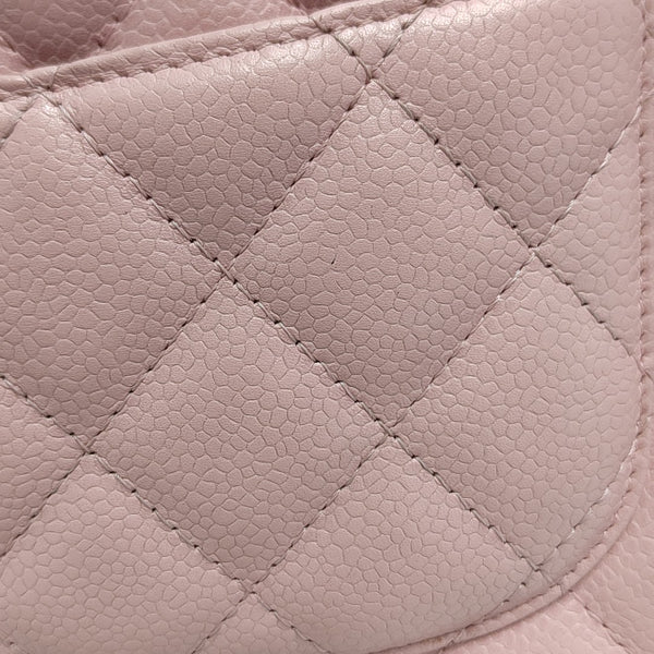 Quilted Grained Calfskin Top Handle Bag Pink