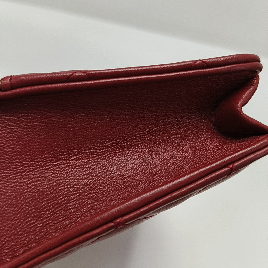 WOC Quilted Lambskin Red